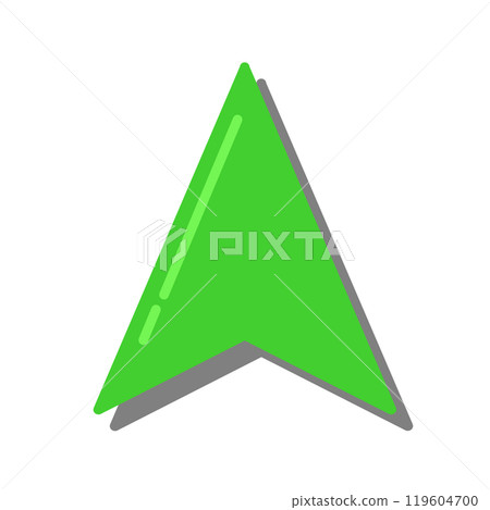 導航遊標圖示（綠色、反射光、陰影） 119604700