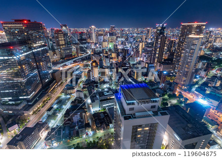 大城市大阪的夜景 大城市大阪的夜景 119604875