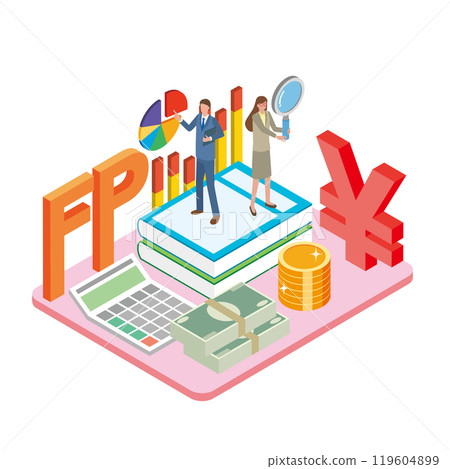 Financial planner men and women 119604899