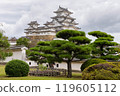 Himeji Castle and pine 119605112