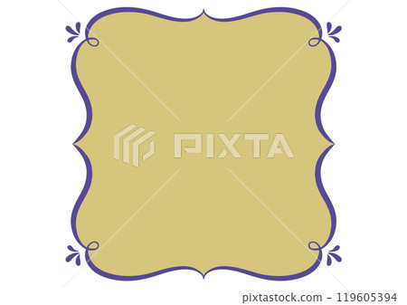 Ornamental frame in Indian style. Vector data. Ornamental frame in Indian style. Vector data. 119605394