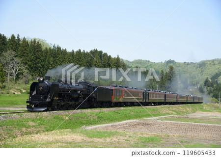 運行於磐越西線的C61型蒸氣機車 119605433