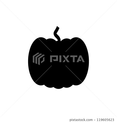 Pumpkin icon on white. Pumpkin icon on white. 119605623