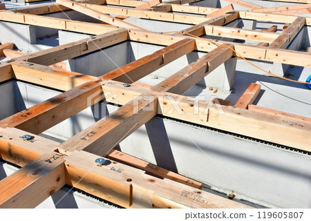 The combination of the foundation, foundation packing, and base, which are the core of a house The combination of the foundation, foundation packing, and base, which are the core of a house 119605807