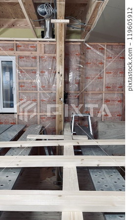Insulation materials for newly built detached houses, essential for creating a comfortable living environment 119605912