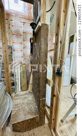 Insulation materials for newly built detached houses, essential for creating a comfortable living environment 119605915