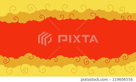 Japanese and Chinese style swirling cloud background frame Japanese and Chinese style swirling cloud background frame 119606556