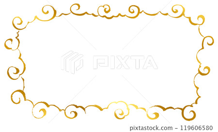 金筆日式、中式旋雲背景框 119606580