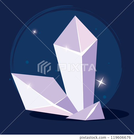 Geometric colored crystal structure abstract Vector 119606676