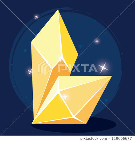 Geometric colored crystal structure abstract Vector 119606677