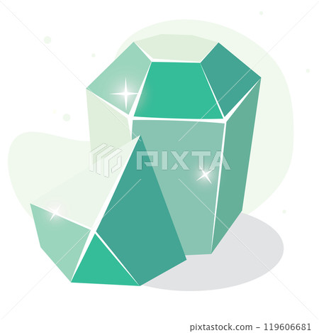 Geometric colored crystal structure abstract Vector 119606681
