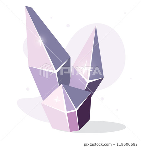 Geometric colored crystal structure abstract Vector 119606682