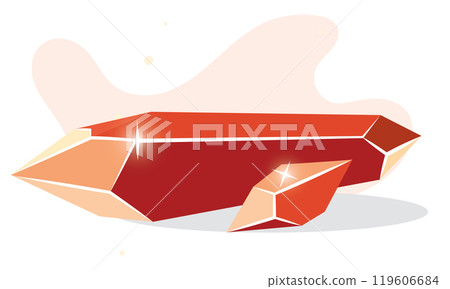 Geometric colored crystal structure abstract Vector 119606684