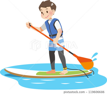 A man who enjoys SUP 119606686