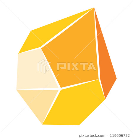 Geometric colored crystal structure abstract Vector 119606722
