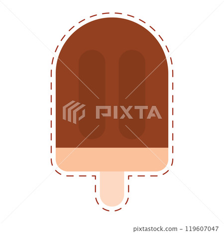 Colored popsicle ice cream icon Vector Colored popsicle ice cream icon Vector 119607047