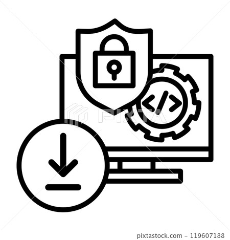An icon showing antivirus software installed. 119607188