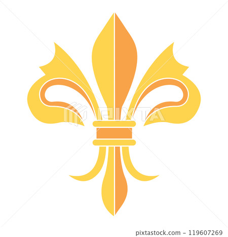 Fleur de lys coat of arms symbol icon Vector 119607269