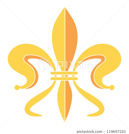 Fleur de lys coat of arms symbol icon Vector 119607281