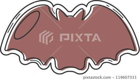 Bat-shaped Halloween chocolate candy for festive treats Vector 119607331