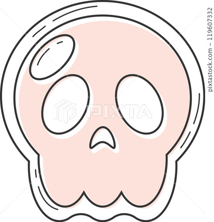 Skull-shaped Halloween candy for spooky party treats Vector 119607332