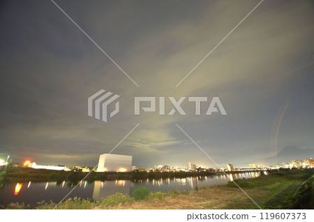 Night view of Kano River Night view of Kano River 119607373