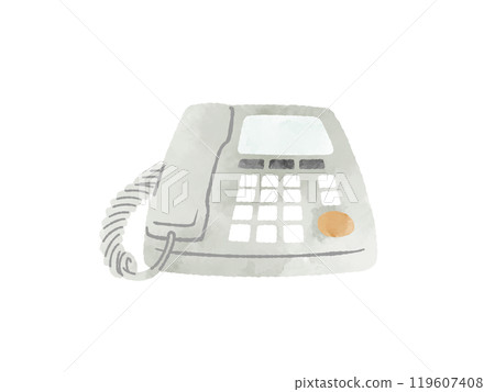 Landline phone - watercolor Landline phone - watercolor 119607408