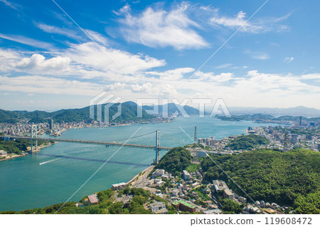 從日野山公園展望台看到的關門大橋 119608472