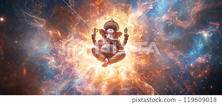 illustrate Lord Ganesha, Maharashtra. The sculpture God of India 119609018