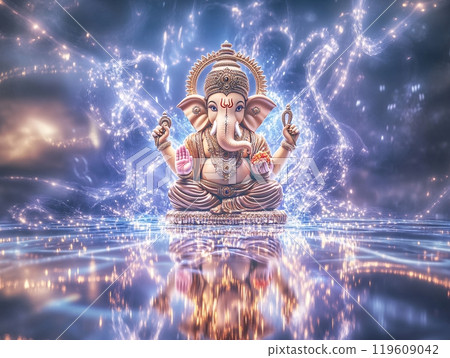 illustrate Lord Ganesha, Maharashtra. The sculpture God of India 119609042