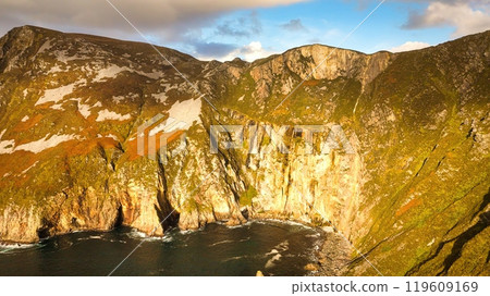Slieve League in Donegal Ireland - the highest cliffs in Europe - Breathtaking and Stunning Coastal Slieve League in Donegal Ireland - the highest cliffs in Europe - Breathtaking and Stunning Coastal 119609169