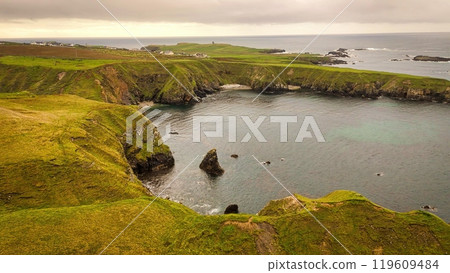 Malin Beg at the west coast of Ireland in Donegal - breathtaking coastal landscape that beautifully 119609484