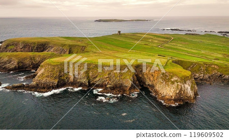 Malin Beg at the west coast of Ireland in Donegal - breathtaking coastal landscape that beautifully 119609502