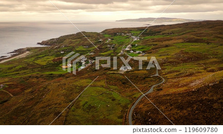 Beautiful Ireland - Enjoy the breathtaking view of a stunning coastal landscape with rocky cliffs Beautiful Ireland - Enjoy the breathtaking view of a stunning coastal landscape with rocky cliffs 119609780