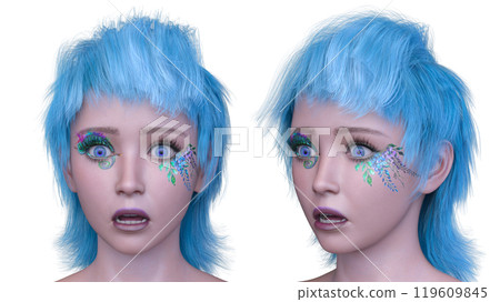 Close-up of a woman's face Close-up of a woman's face 119609845