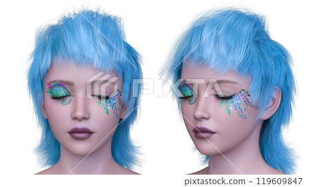 Close-up of a woman's face Close-up of a woman's face 119609847