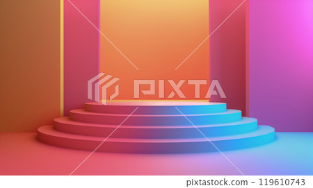 Colorful gradient stage 119610743