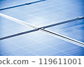 closeup photovoltaic panels which installed on the rooftop of the building, concept for storing and using natural power from the sunlight to care about human environment over the world. 119611001