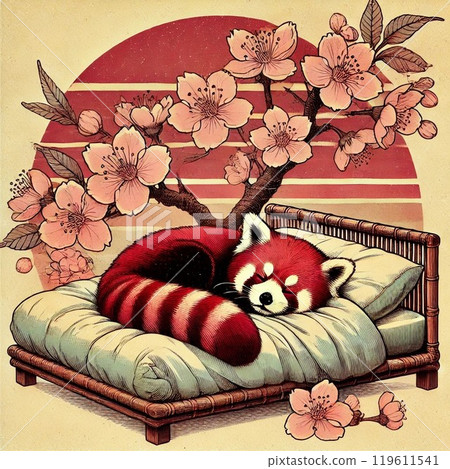 動物 矢量 小熊貓 119611541