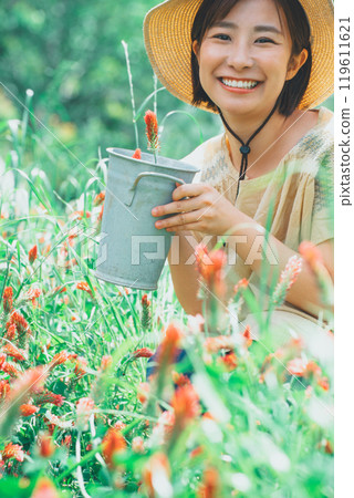 草莓蠟燭採花 119611621
