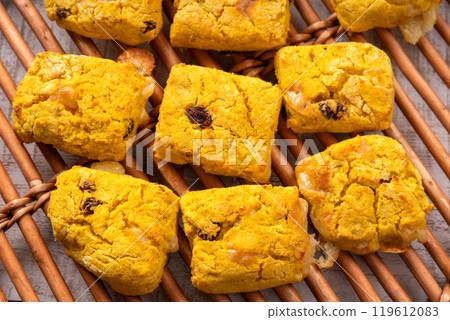 南瓜葡萄乾烤餅 119612083