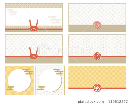 Japanese style coupon background set 119612252