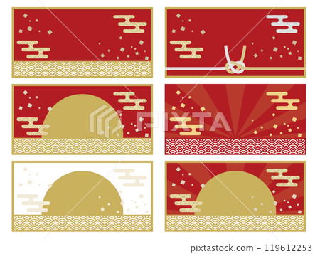 Japanese style coupon background set Japanese style coupon background set 119612253