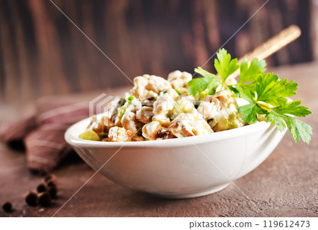 Salad with potato and chicken Salad with potato and chicken 119612473
