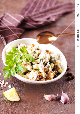 Salad with potato and chicken Salad with potato and chicken 119612475