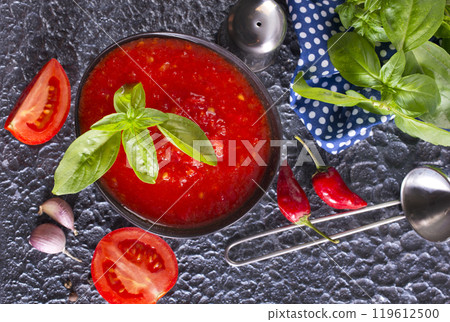 Spanish tomato gazpacho cold soup 119612500