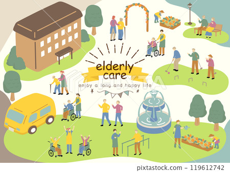 People enjoying life in a nursing home People enjoying life in a nursing home 119612742