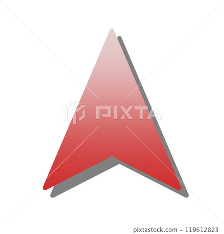 Navigation cursor icon (gradient red/shadow) 119612823