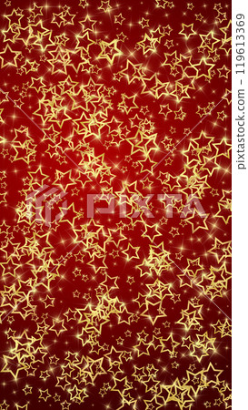 Christmas spirit. Scattered falling stars. Festive christmas confetty overlay template. Festive stars vector illustration on red background. Christmas spirit. Scattered falling stars. Festive christmas confetty overlay template. Festive stars vector illustration on red background. 119613369