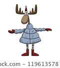 Traditional Christmas and New year deer character. 119613578
